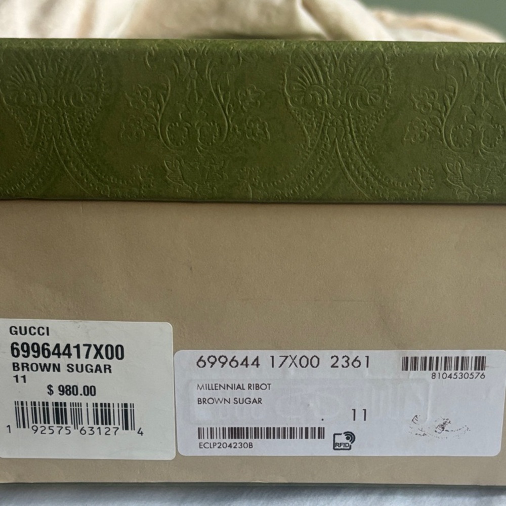 Men’s Gucci Brown Sugar Loafers size 11 Millenial Ribot